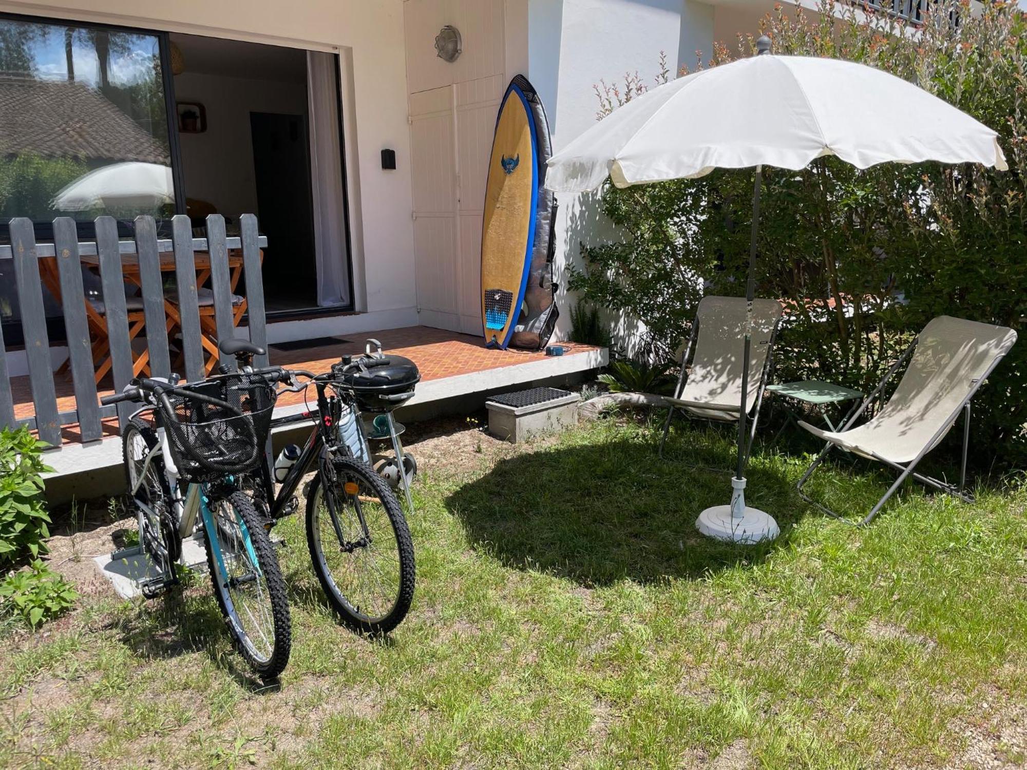 Appartement Avec Chambre, Terrasse Et Jardinet Proche Plage, Foret Pins, Piste Cyclable, Lac Mimizan Ngoại thất bức ảnh